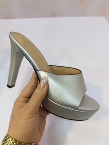 صندل لژدار راحت پاشنه 12 سانتی - تصویر 4